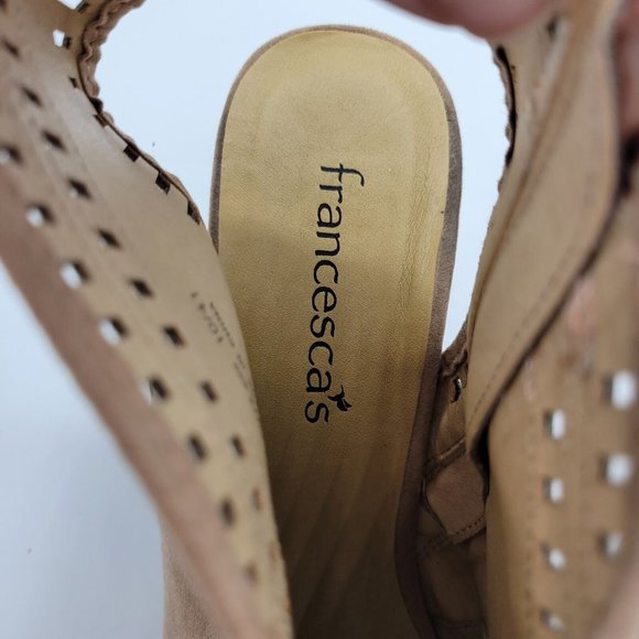 Francesca's Suede Peep Toe Booties Boots Women's Size 10 - Picture 5 of 12